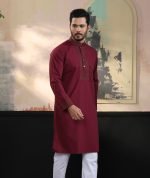 Exquisite Embroidery Work Panjabi. RR-383 - Image 5