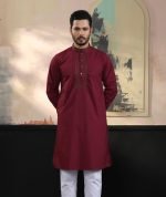 Exquisite Embroidery Work Panjabi. RR-383 - Image 6