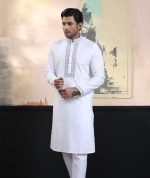 Exquisite Embroidery Work Panjabi. RR-384 - Image 6