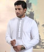 Exquisite Embroidery Work Panjabi. RR-384 - Image 4