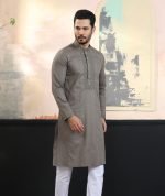 Exquisite Embroidery Work Panjabi. RR-385 - Image 7