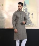 Exquisite Embroidery Work Panjabi. RR-385 - Image 5