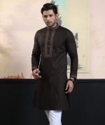 Exquisite Embroidery Work Panjabi. RR-386 - Image 5