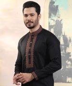 Exquisite Embroidery Work Panjabi. RR-388 - Image 4