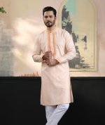 Exquisite Embroidery Work Panjabi. RR-389 - Image 5