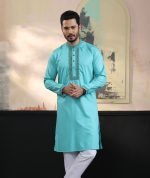 Exquisite Embroidery Work Panjabi. RR-390 - Image 4