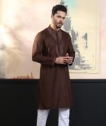 Exquisite Embroidery Work Panjabi. RR-397 - Image 8