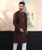 Exquisite Embroidery Work Panjabi. RR-397 - Image 6