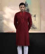 Exquisite Embroidery Work Panjabi. RR-404 - Image 3