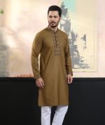 Exquisite Embroidery Work Panjabi. RR-419 - Image 5