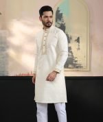 Exquisite Embroidery Work Panjabi. RR-423 - Image 8