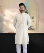 Exquisite Embroidery Work Panjabi. RR-423 - Image 7