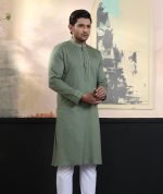 Exquisite Embroidery Work Panjabi. RR-434 - Image 6