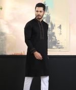 Exquisite Embroidery Work Panjabi. RR-438 - Image 5