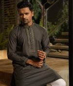 Grace (PK) Fabric Embroidery Work Panjabi. RR-447 - Image 3