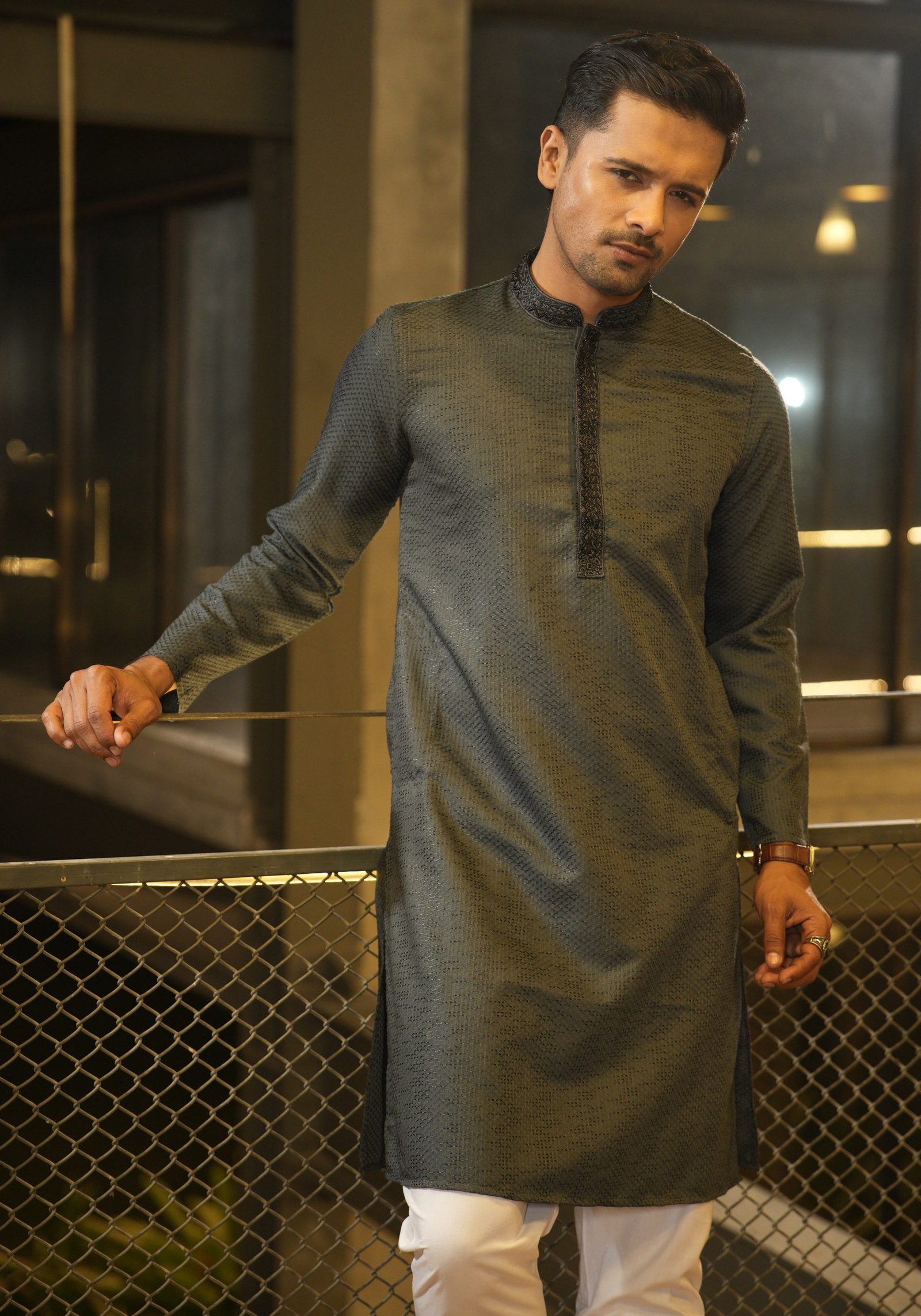 RR-472 (1) Karchupi-Embellished Panjabi. RR-472 - Image 1