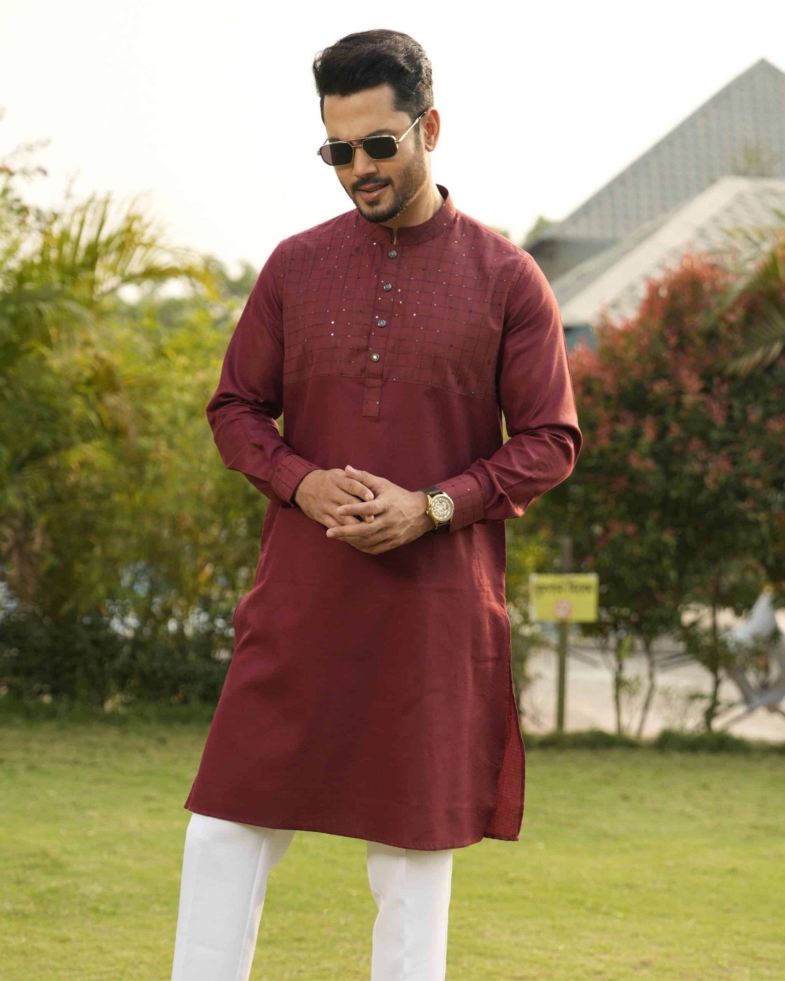 _SAP5715 Exclusive Contrast with Sequence Work Panjabi. RR-510 (Men) - Image 1