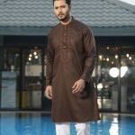 Exquisite Embroidery with Sequence Work Panjabi. RR-481