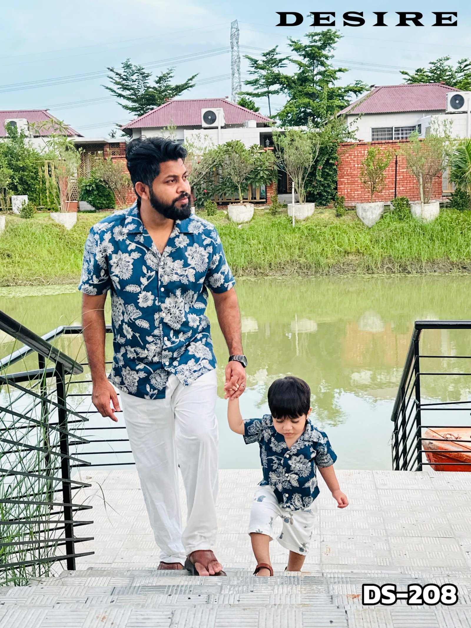DS-208 (1) Matching Cuban Shirt Father & Son. DPS-208 - Image 1