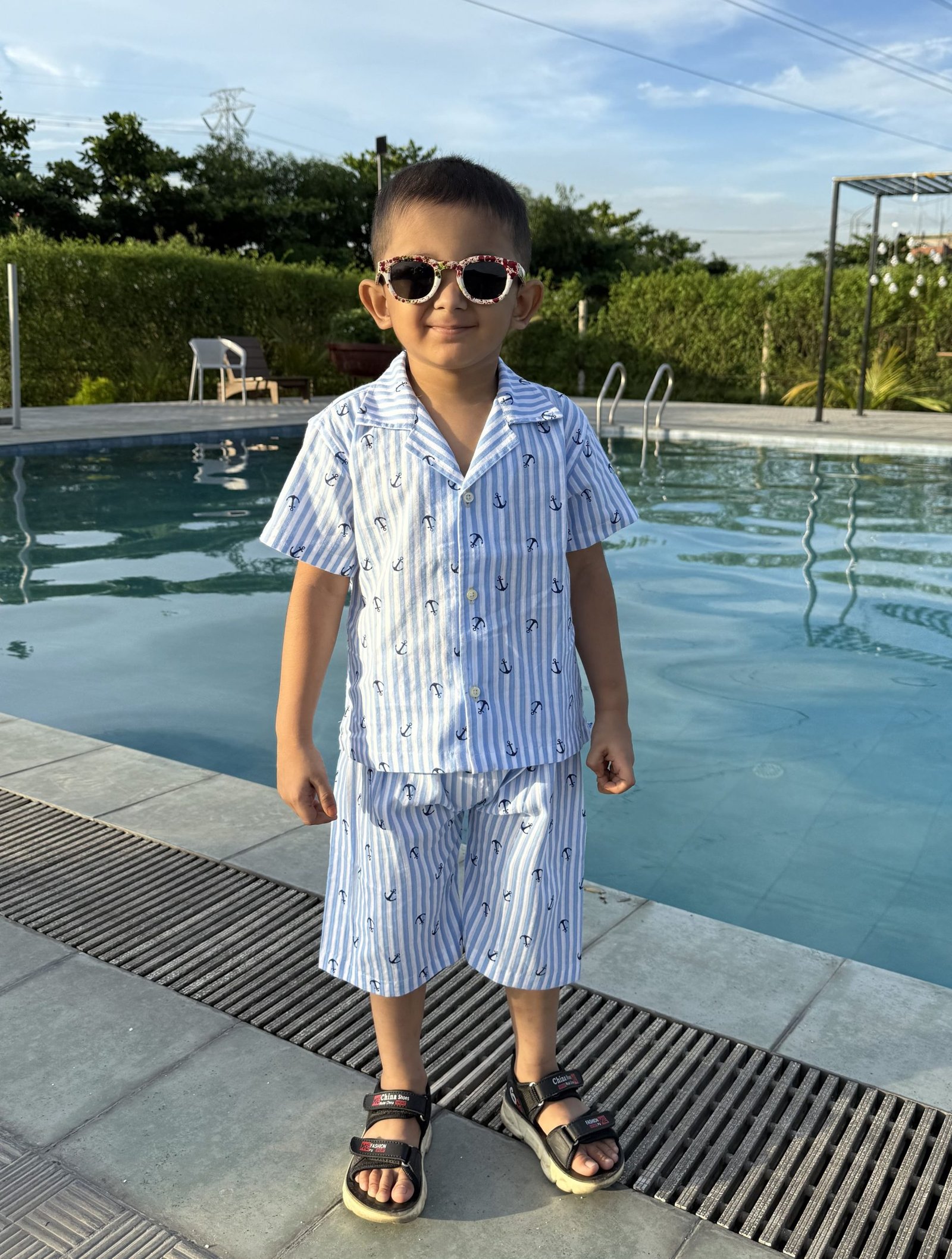 DKS-03 Boys Cuban Shirt & Pant Set. DKS-03 - Image 1