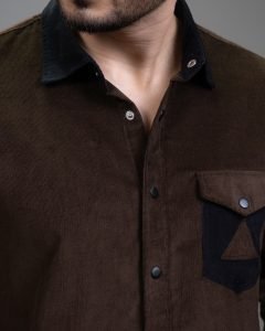 Textured Corduroy Shirt: DS-257 - Image 2