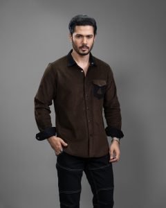 Textured Corduroy Shirt: DS-257 - Image 3