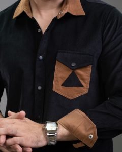 Textured Corduroy Shirt: DS-261 - Image 2