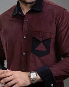 Textured Corduroy Shirt: DS-259 - Image 2