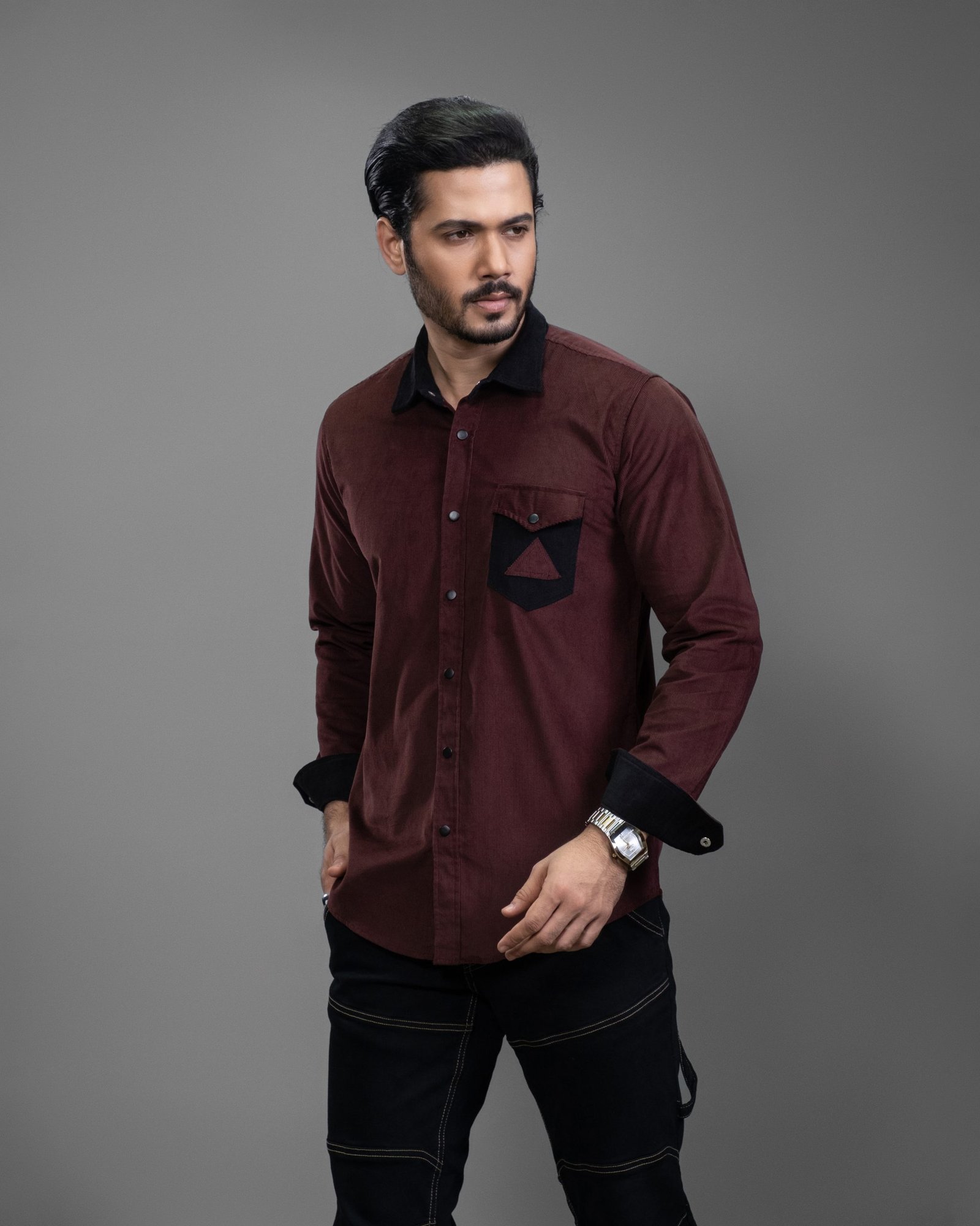DSCF0639 Textured Corduroy Shirt: DS-259 - Image 1