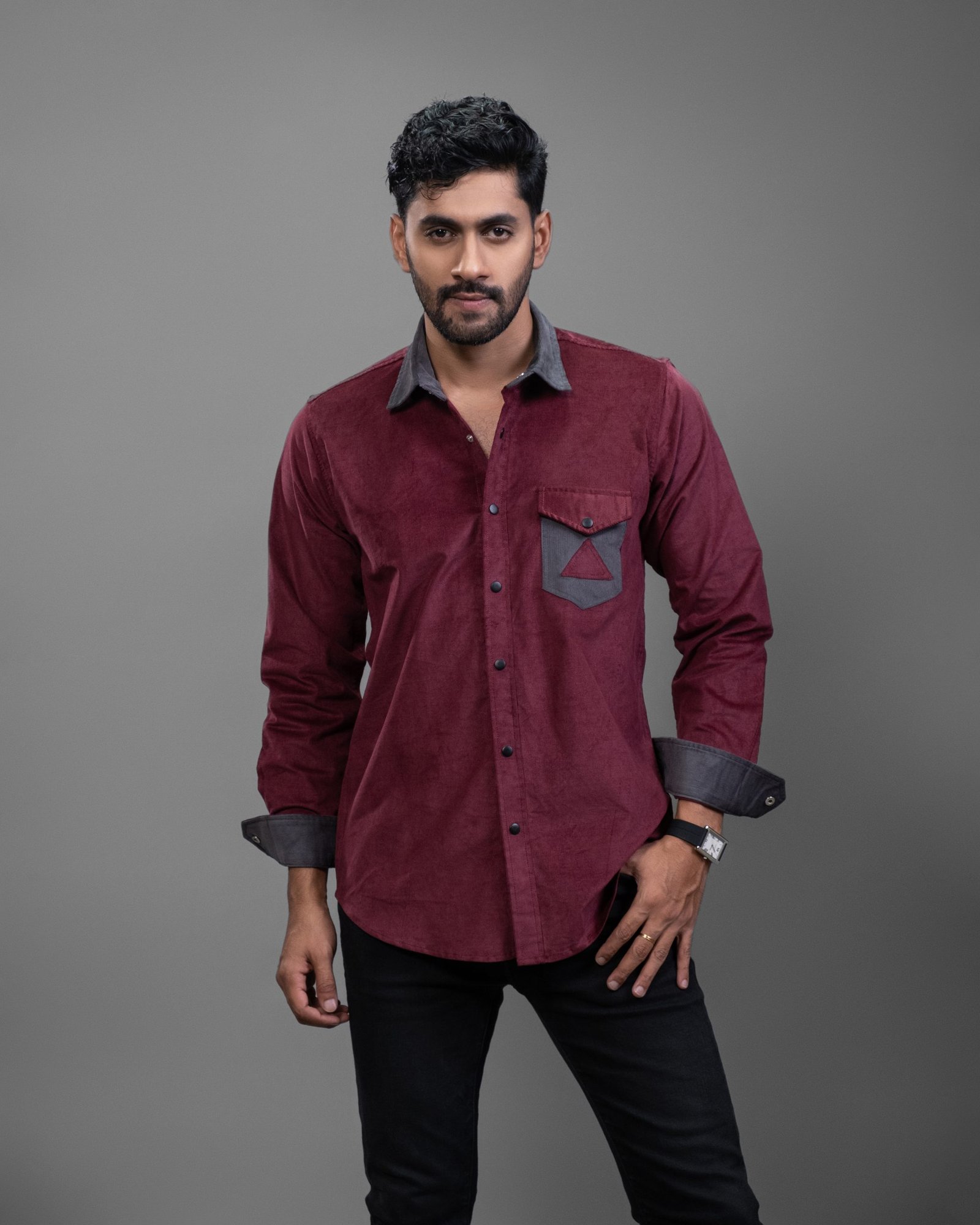DSCF0728 Textured Corduroy Shirt: DS-258 - Image 1