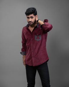 Textured Corduroy Shirt: DS-258 - Image 3