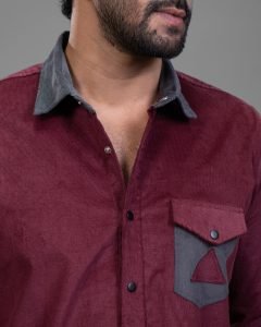 Textured Corduroy Shirt: DS-258 - Image 2