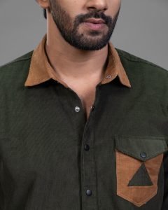 Textured Corduroy Shirt: DS-260 - Image 2
