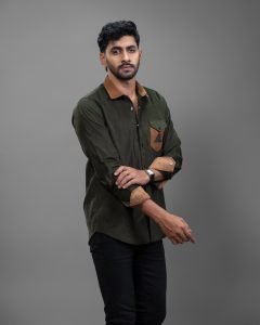 Textured Corduroy Shirt: DS-260 - Image 3