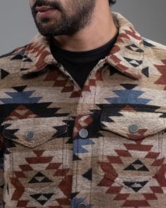 Texture Color Block Shacket : BJ-201 - Image 2