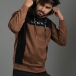 Suede Leather Contrast Hoodie – Luxe Edition: DH-36