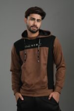 Suede Leather Contrast Hoodie – Luxe Edition: DH-36 - Image 4