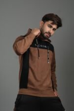 Suede Leather Contrast Hoodie – Luxe Edition: DH-36 - Image 2