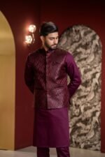 Men’s Ethnic Koti Waistcoat : (Maroon) K-1.